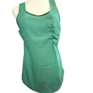 Ambiance apparel Size small women's top green sleeveless pocket